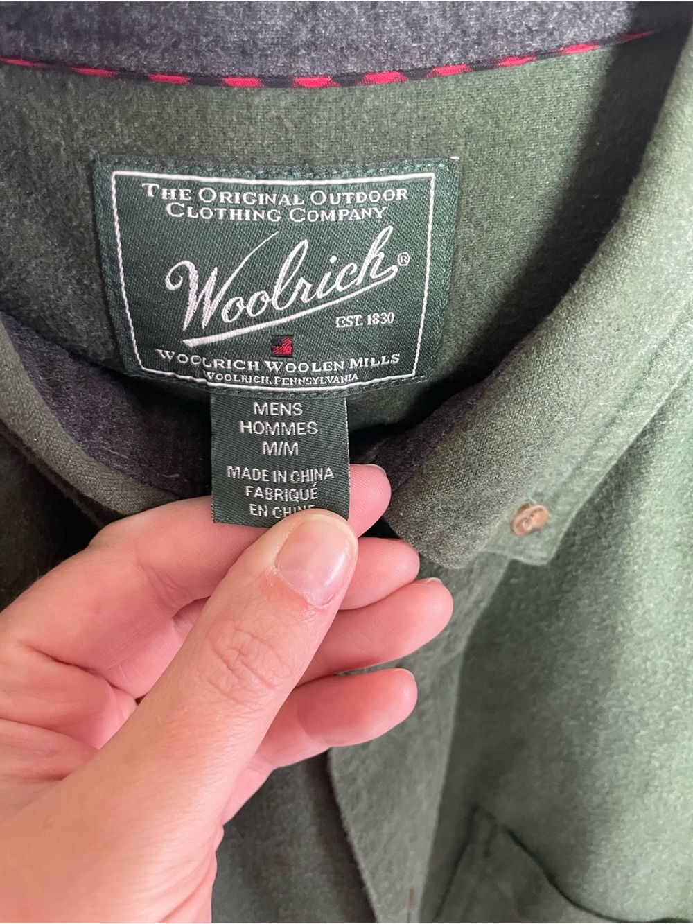 Woolrich Dark Green Button-Down Casual Shirt - Picture 2 of 6